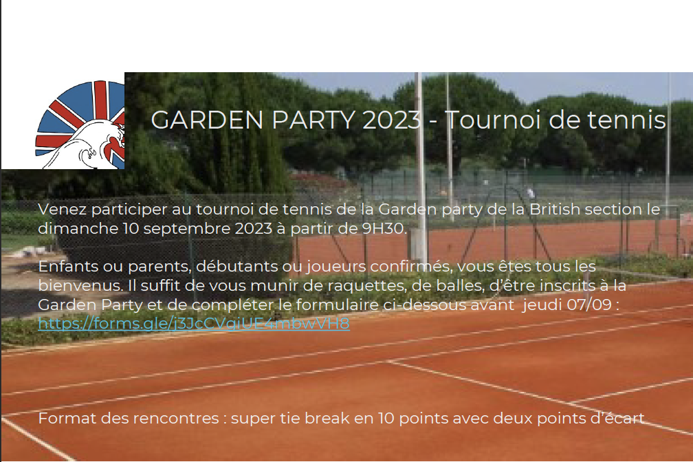 Tournoi de tennis Garden Party 2023